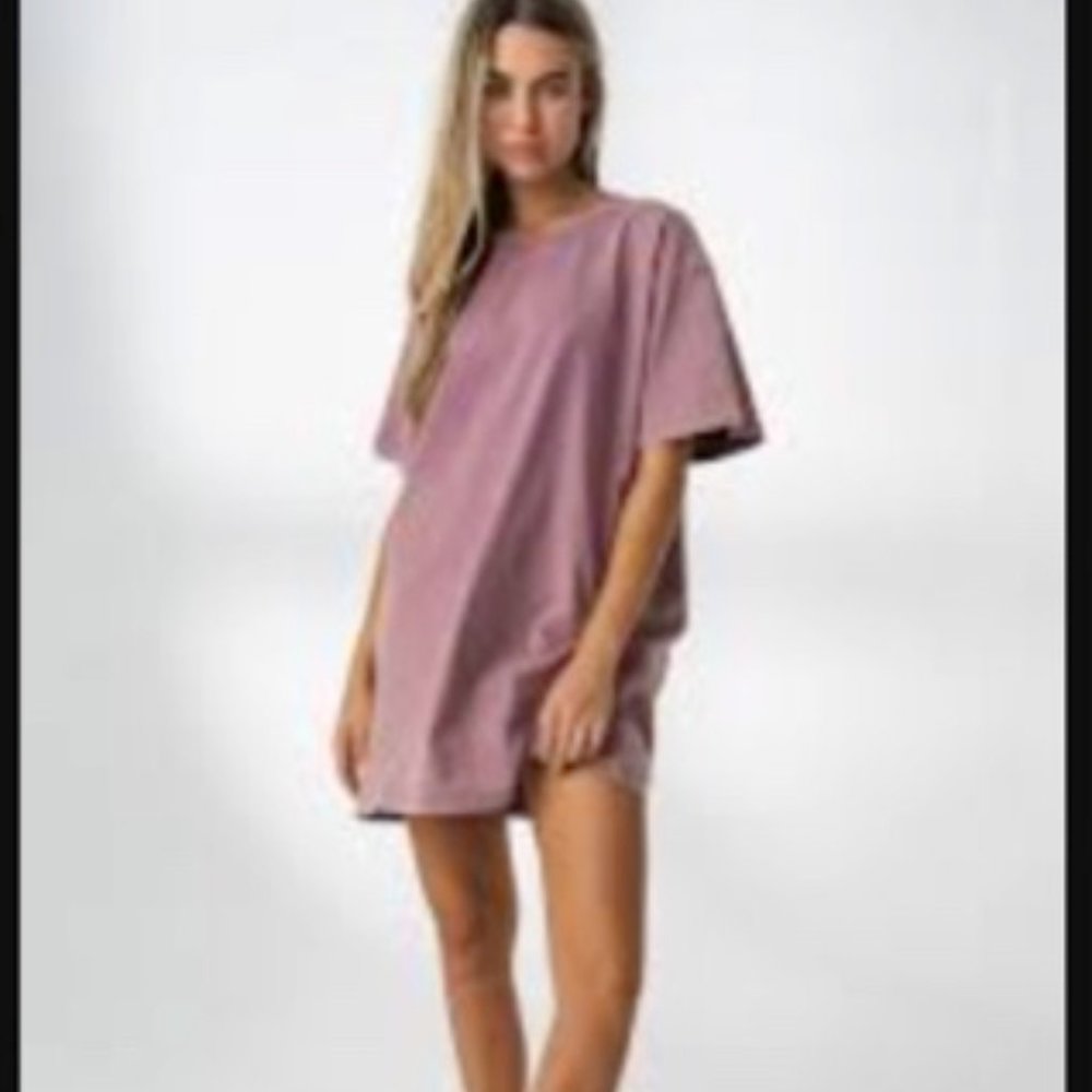 Riley Tee Dress Rhondite